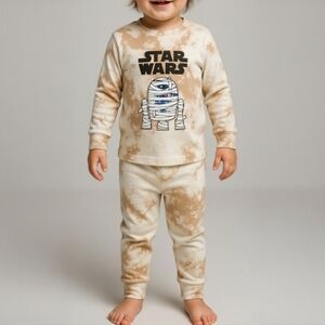 Gap Kids Star Wars Organic Cotton Mummy R2D2 Halloween Sleepwear Set 18-24M